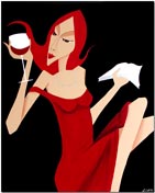 RELAX - ROTWEIN&nbsp;&&nbsp;BUCH von Anil Kohli - Acryl auf Leinwand 80x100cm